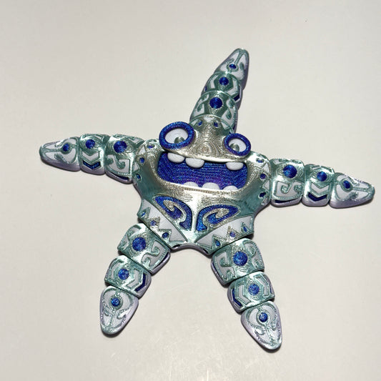 Flexi Tattooed Starfish - 3D Printed Articulating Figure