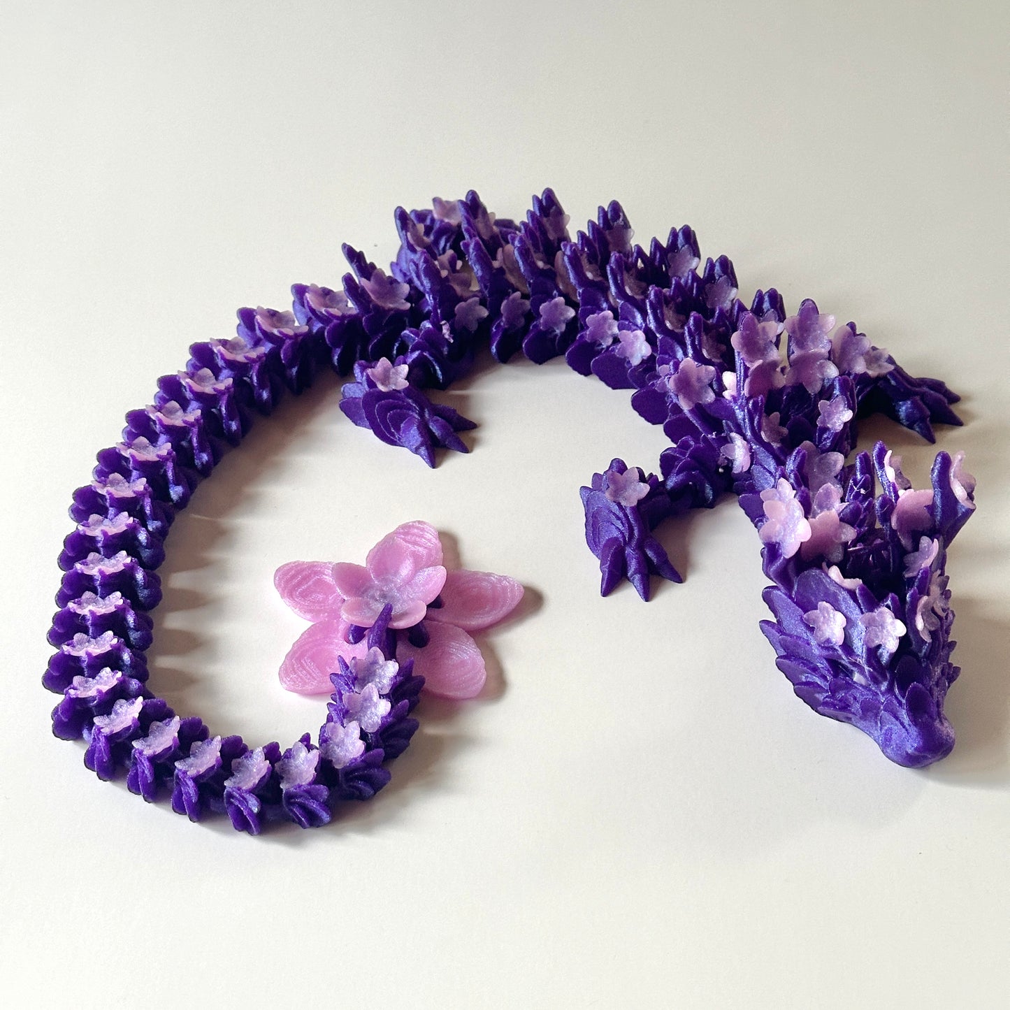 Large Cherry Blossom Dragon - 3D Printed Articulating Figurine