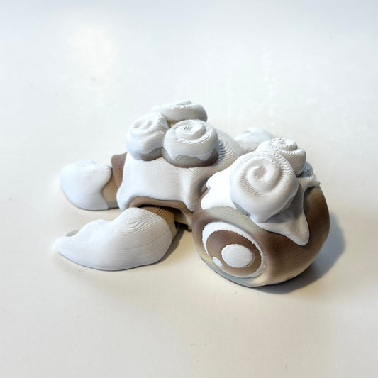 Cinnamon Roll Turtle - 3D Printed Articulating Figure