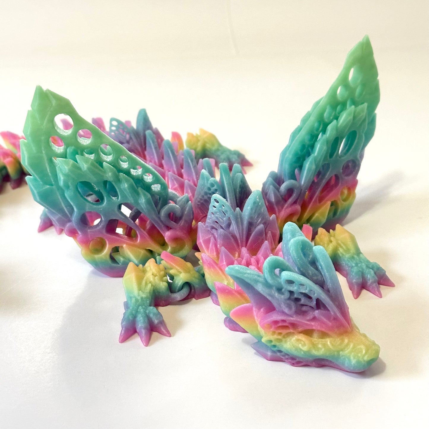 Fae Wolf Dragon - 3D Printed Articulating Figure