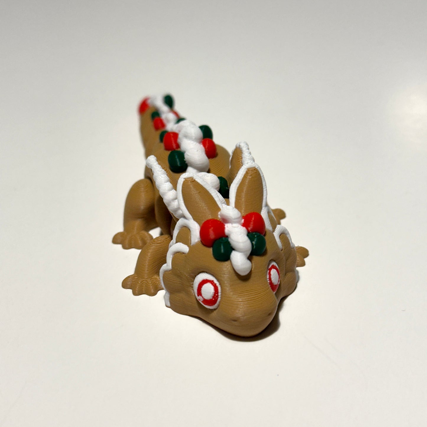 Flexi Baby Gingerbread Dragon - 3D Printed Articulating Figure