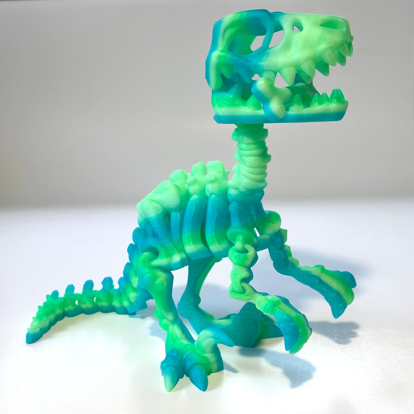 Giant Flexi Skeleton Raptor - 3D Printed Articulating Figure