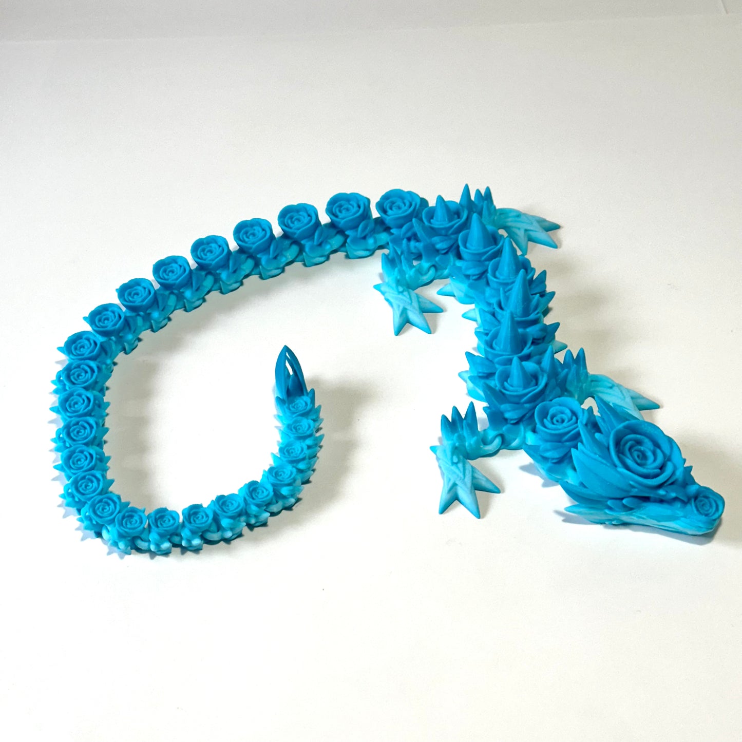 Large Rose Dragon - 3D Printed Articulating