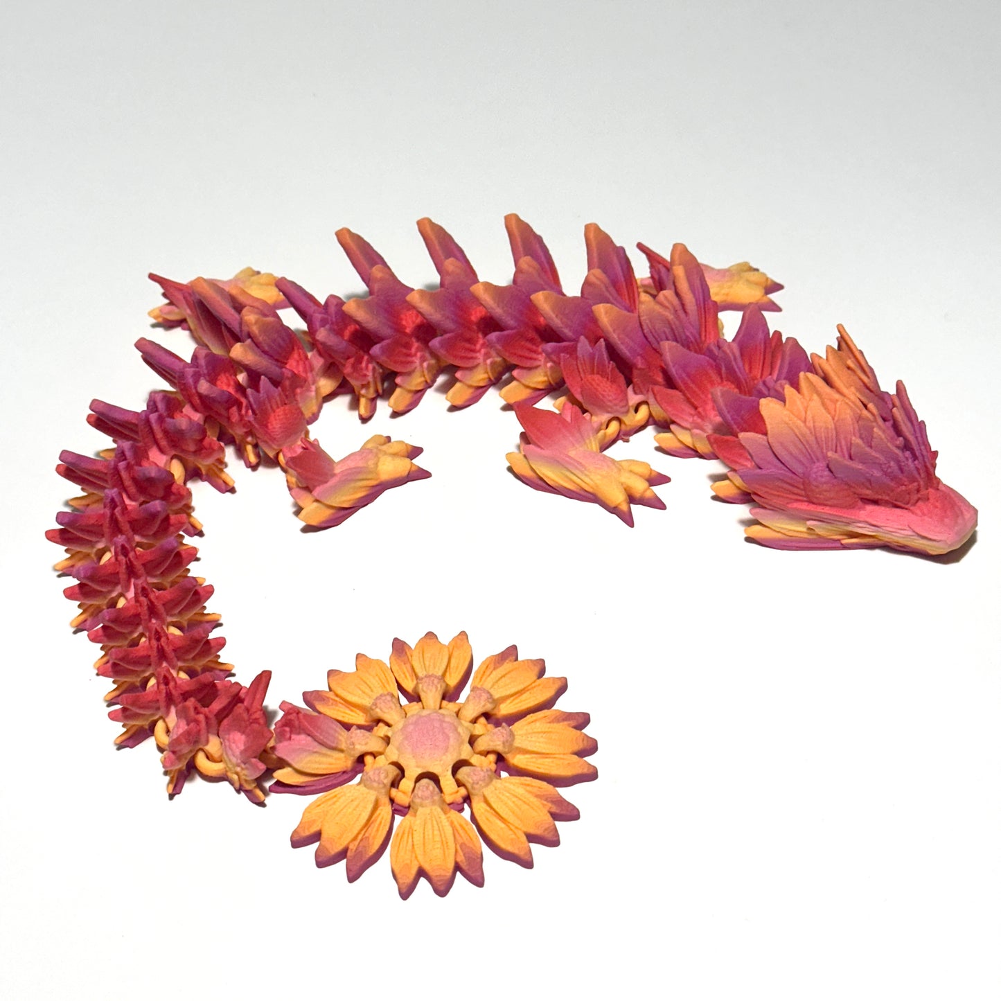 Large Sunflower Dragon - 3D Printed Articulating FIgure