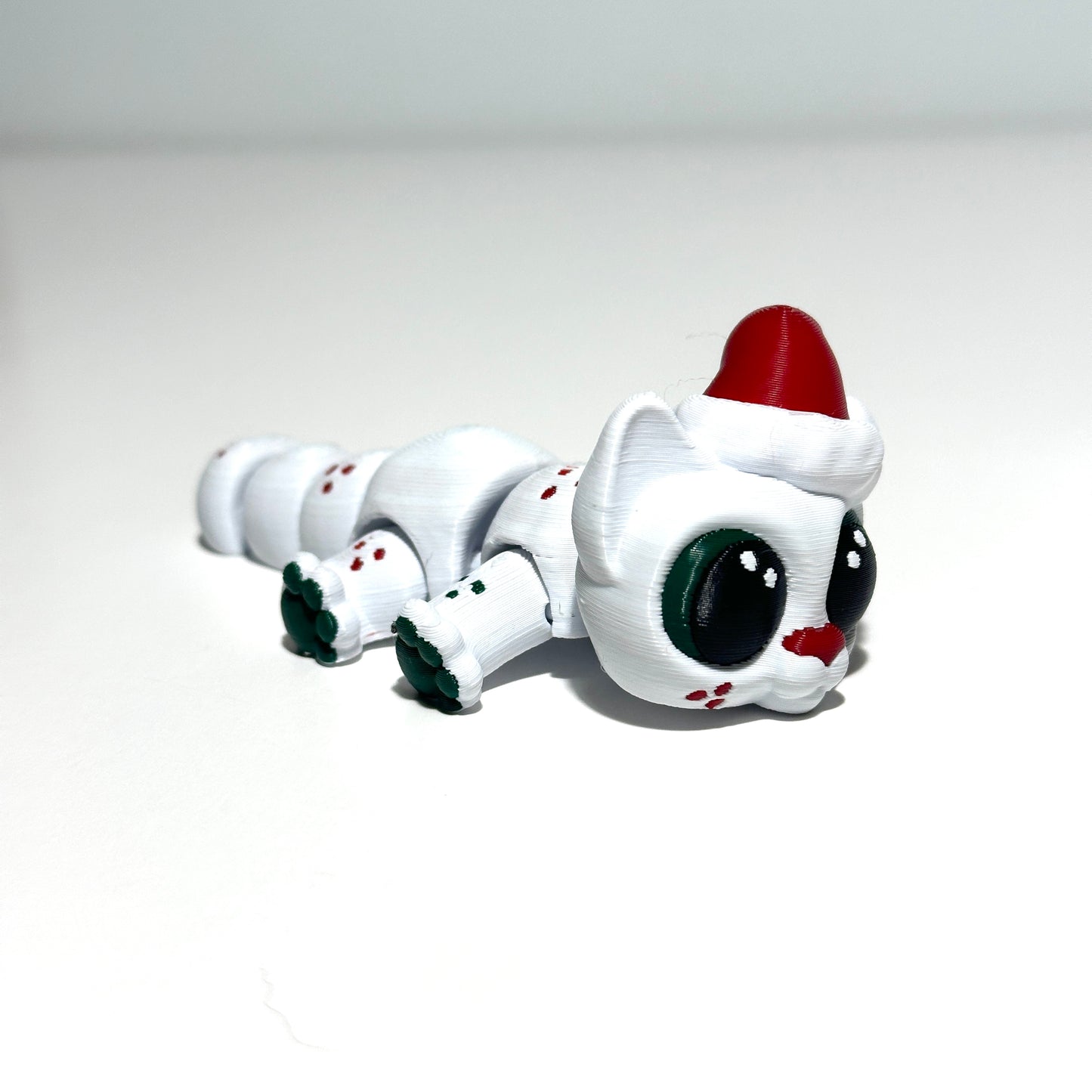 Christmas Kitty - 3D Printed Articulating Figure