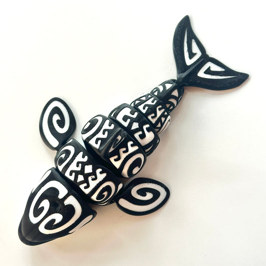 Tattooed Orca - 3D Printed Articulating Figurine