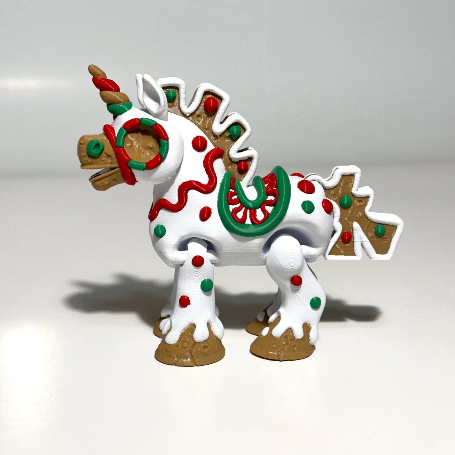 Gingerbread Unicorn - 3D Printed Articulating Figure