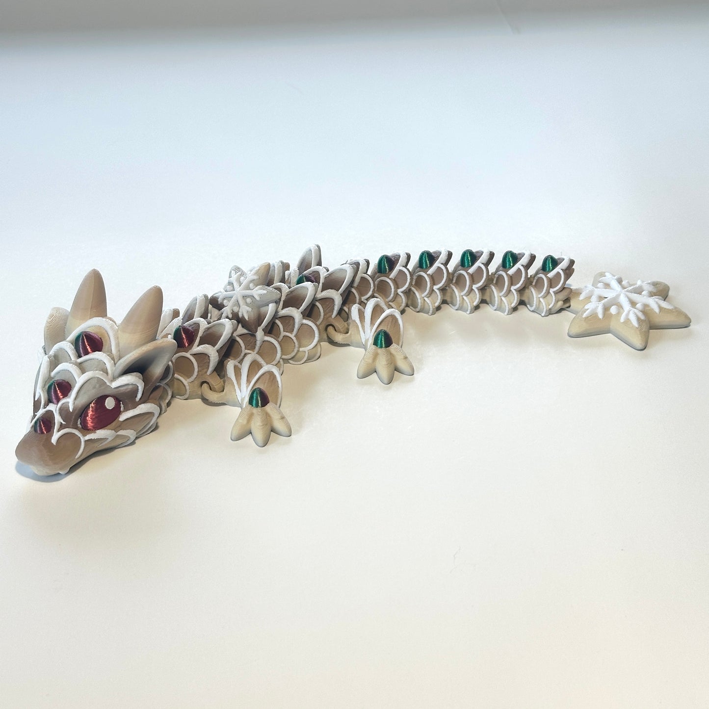 Baby Gingerbread Dragon - 3D Printed Articulating Figure