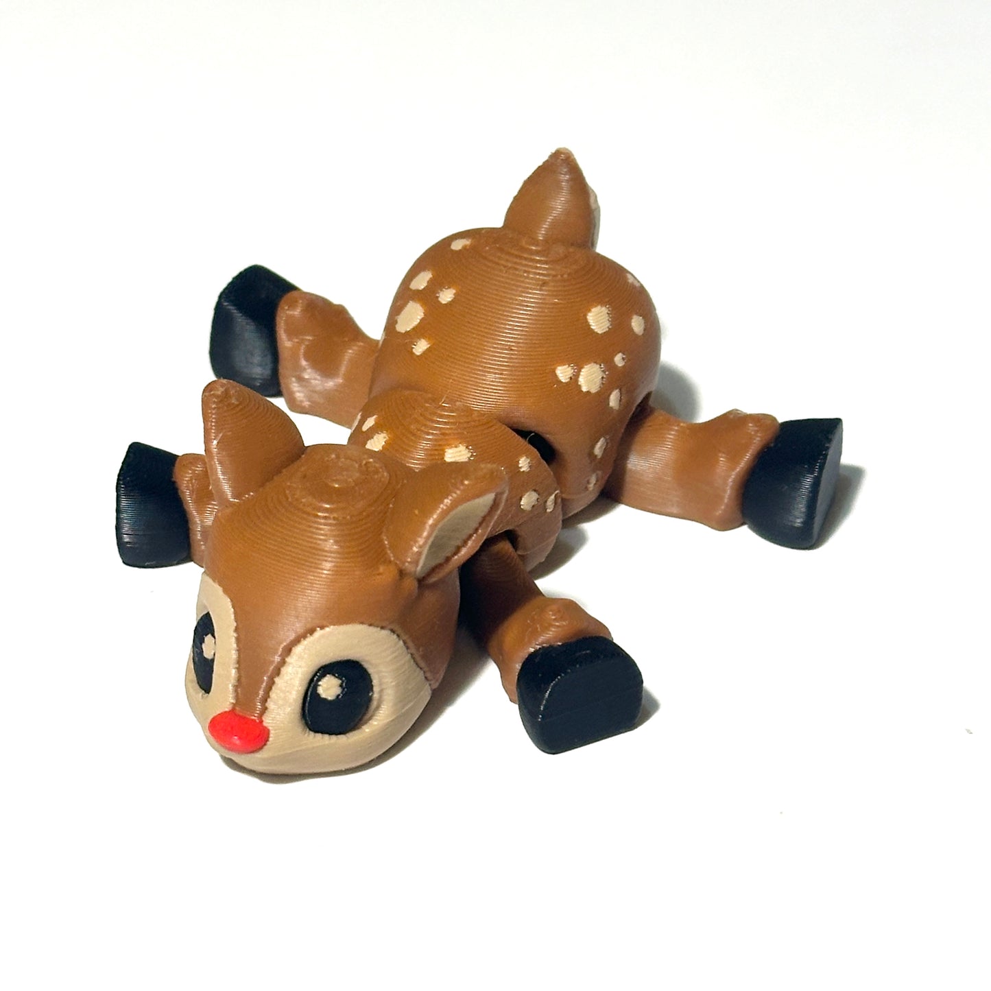 Red Nose Deer - 3D Printed Articulating Figure