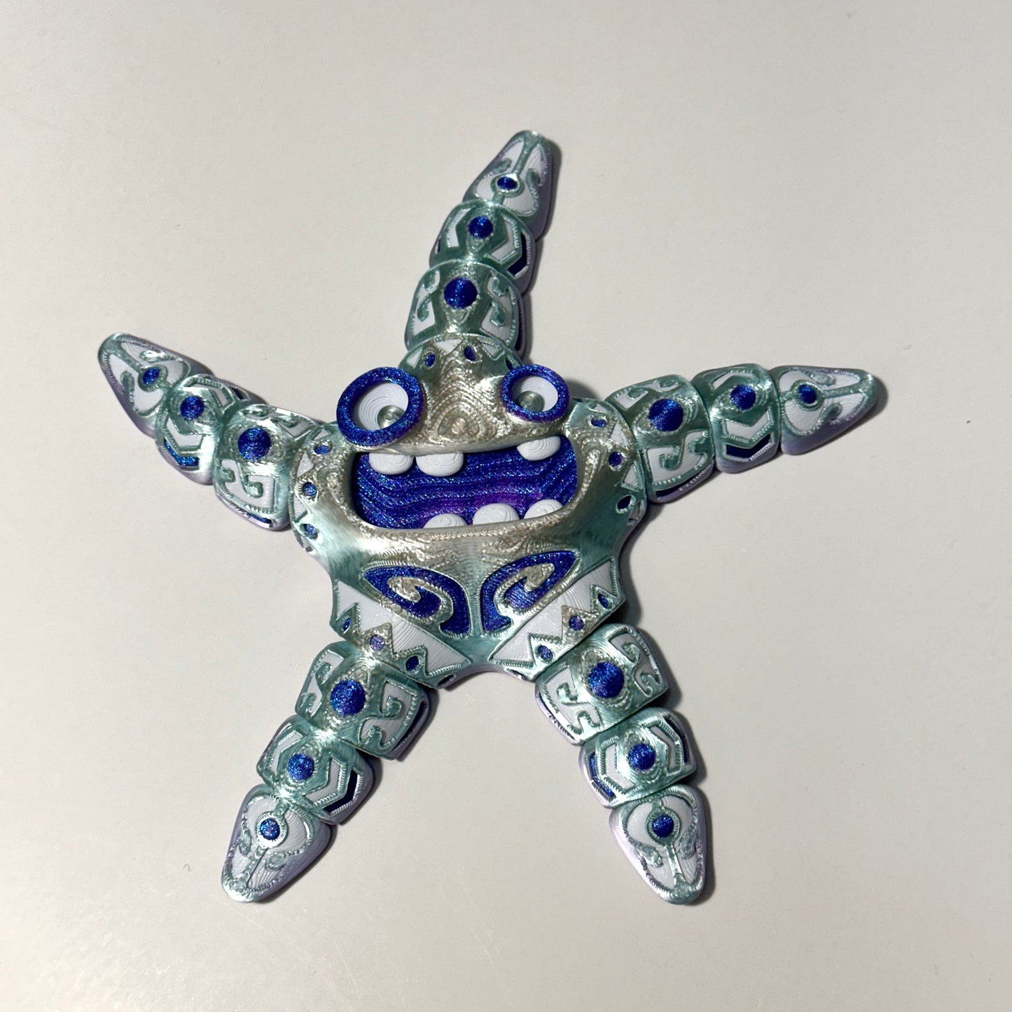 Flexi Tattooed Starfish - 3D Printed Articulating Figure