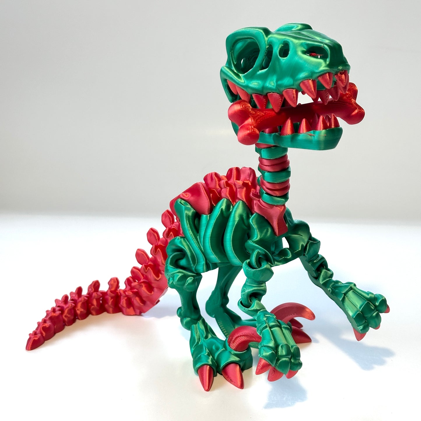 Giant Flexi Skeleton Raptor - 3D Printed Articulating Figure