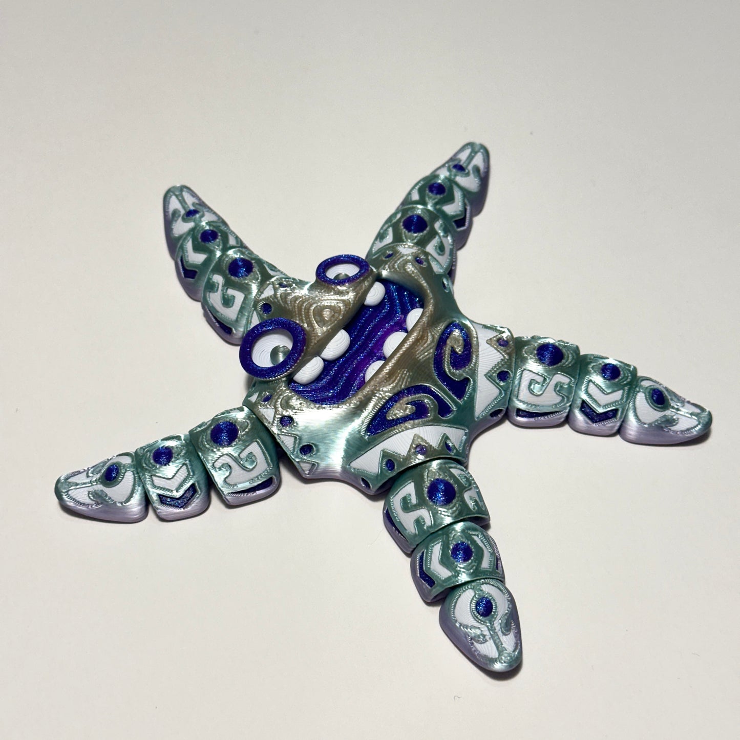 Flexi Tattooed Starfish - 3D Printed Articulating Figure