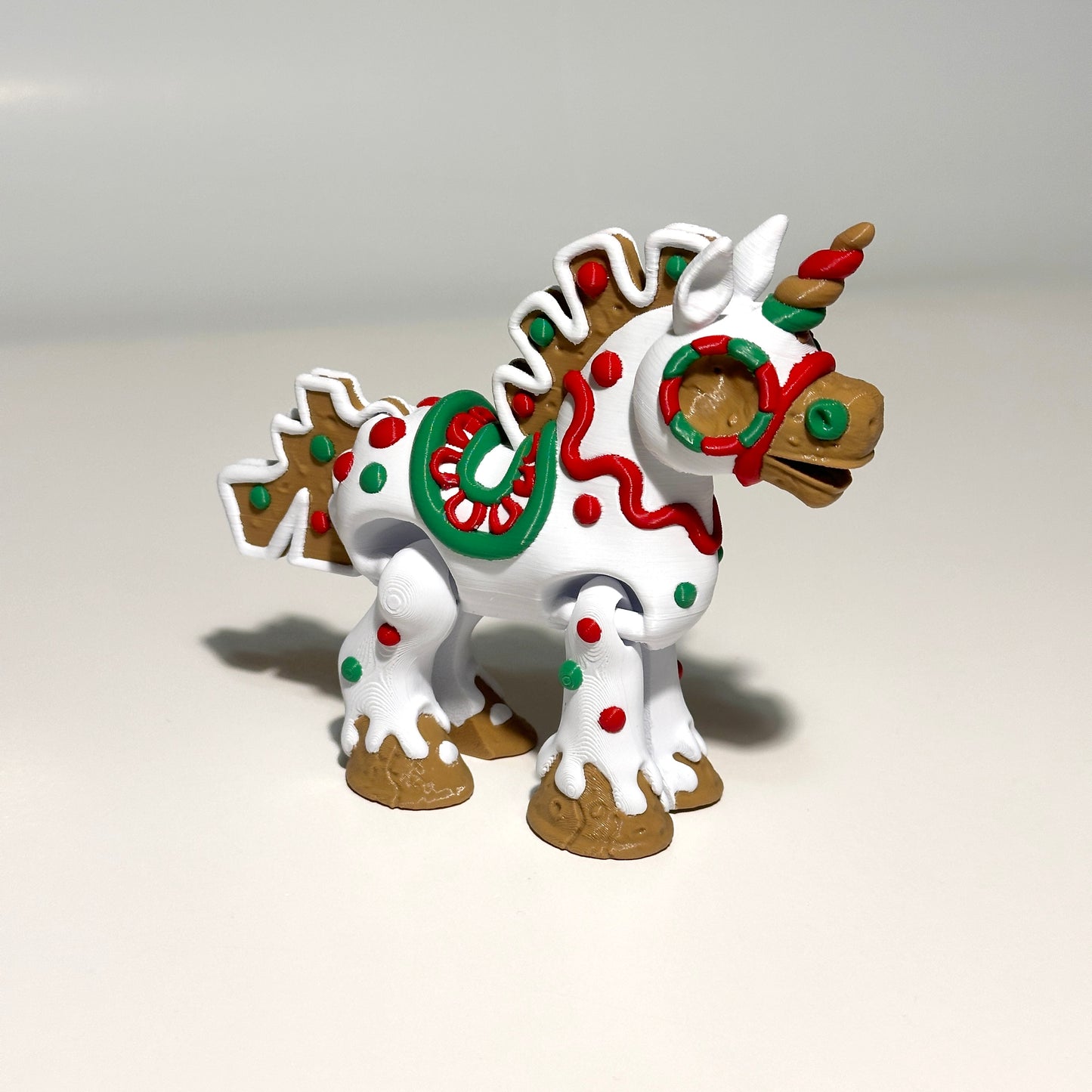 Gingerbread Unicorn - 3D Printed Articulating Figure