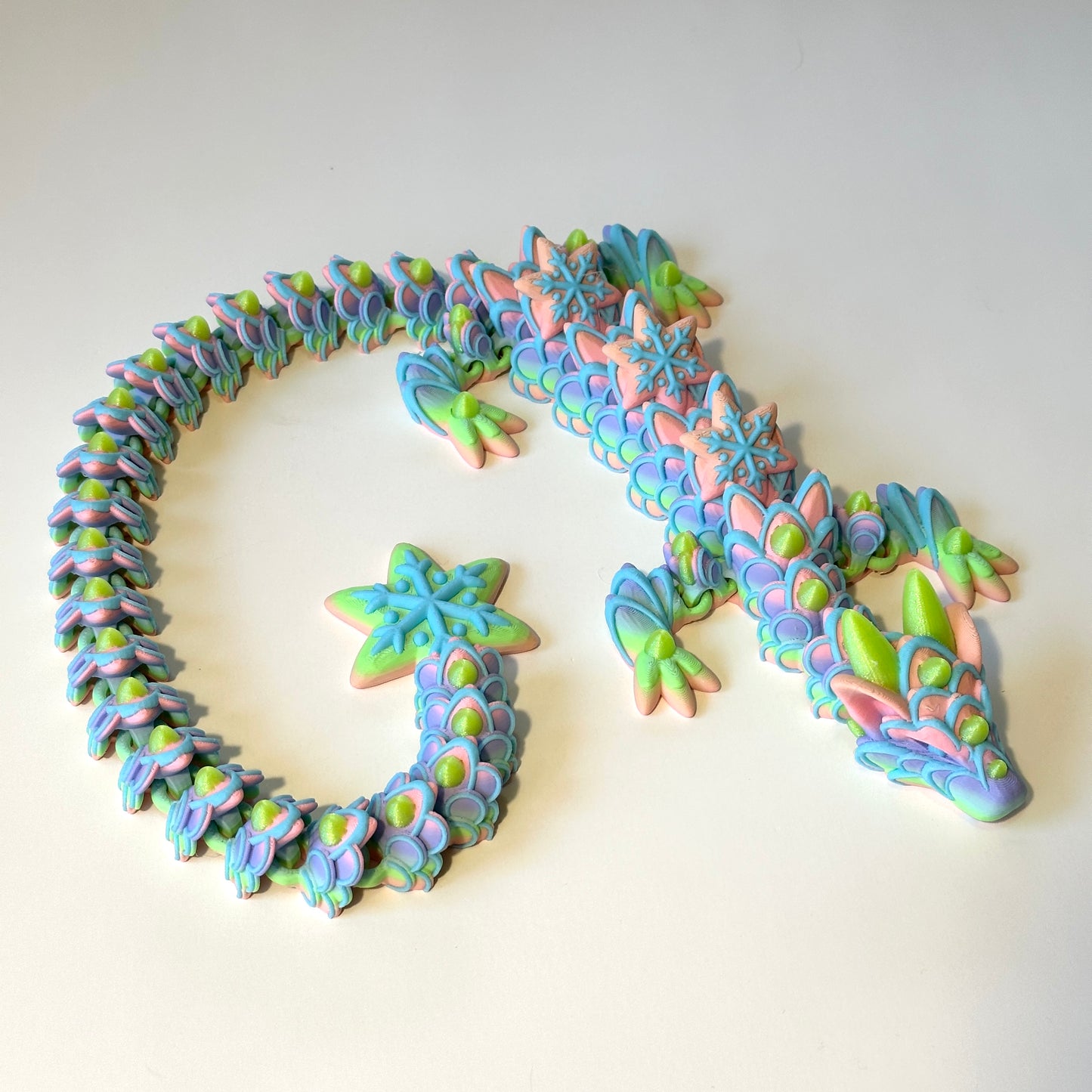 Large Gingerbread Dragon - 3D Printed Articulating Figure