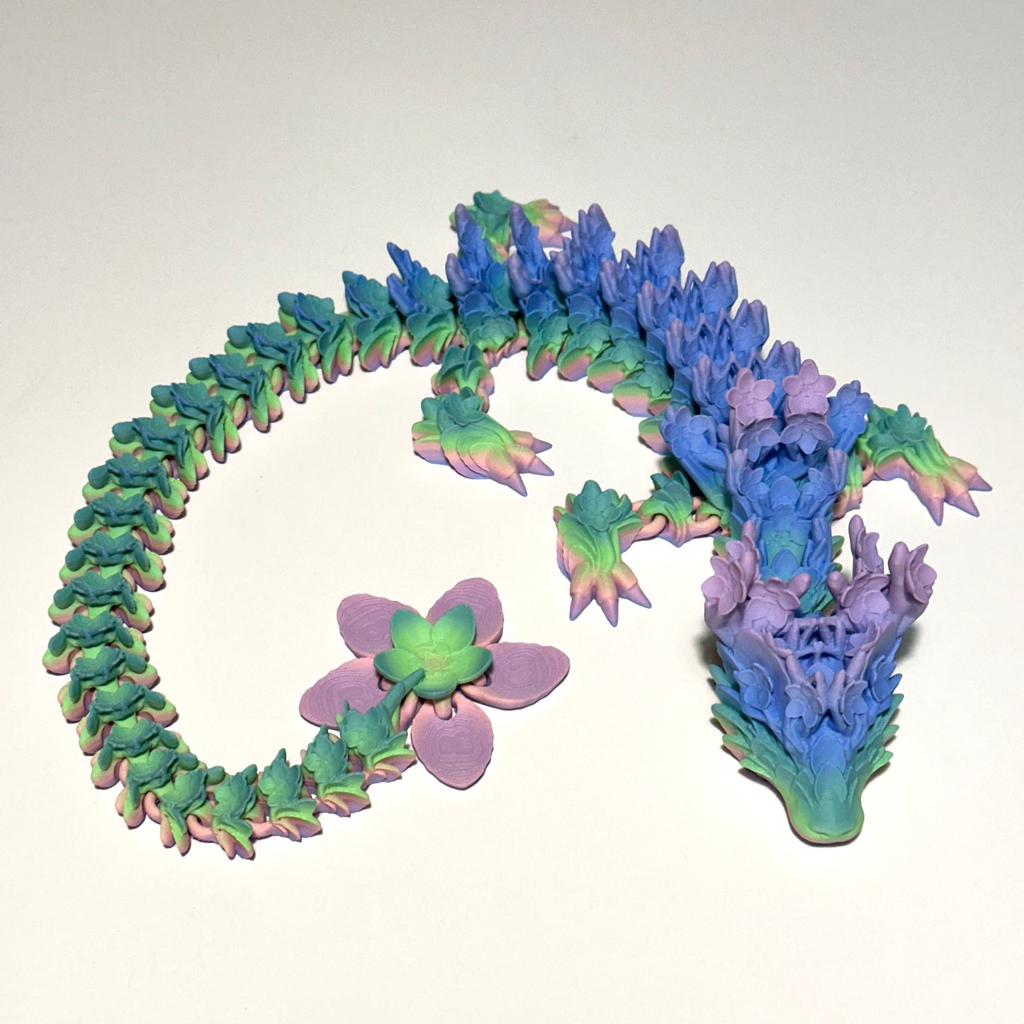 Large Cherry Blossom Dragon - 3D Printed Articulating Figurine