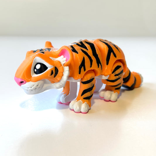 Large Mini Tiger - 3D Printed Articulating Figure