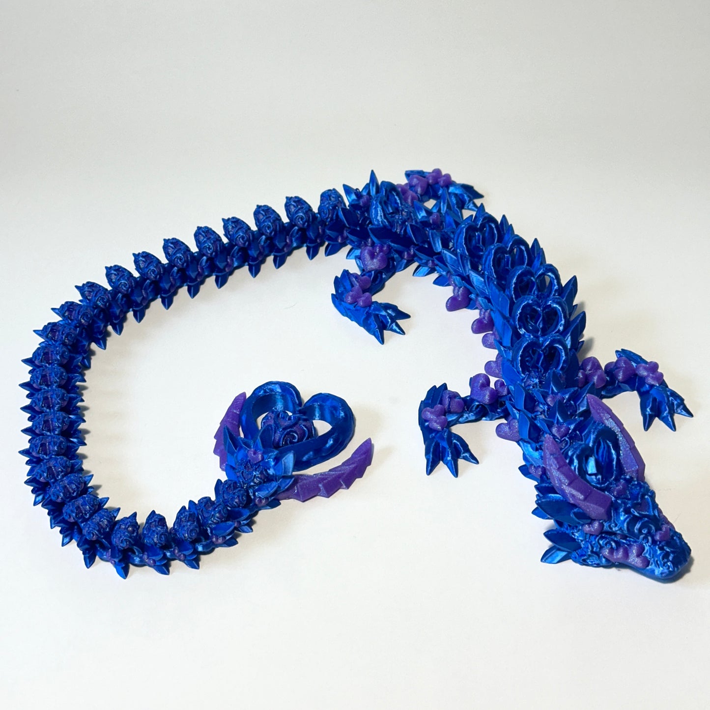 Large Dark Heart Dragon - 3D Printed Articulating Figure