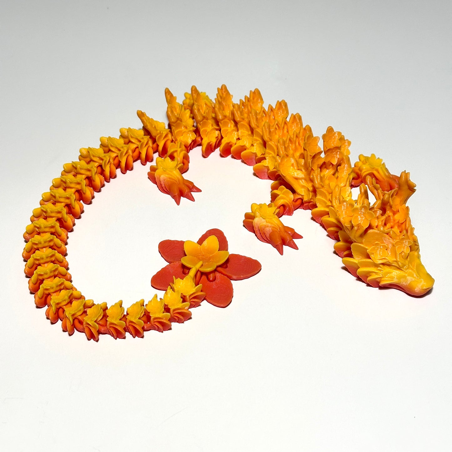 Large Cherry Blossom Dragon - 3D Printed Articulating Figurine