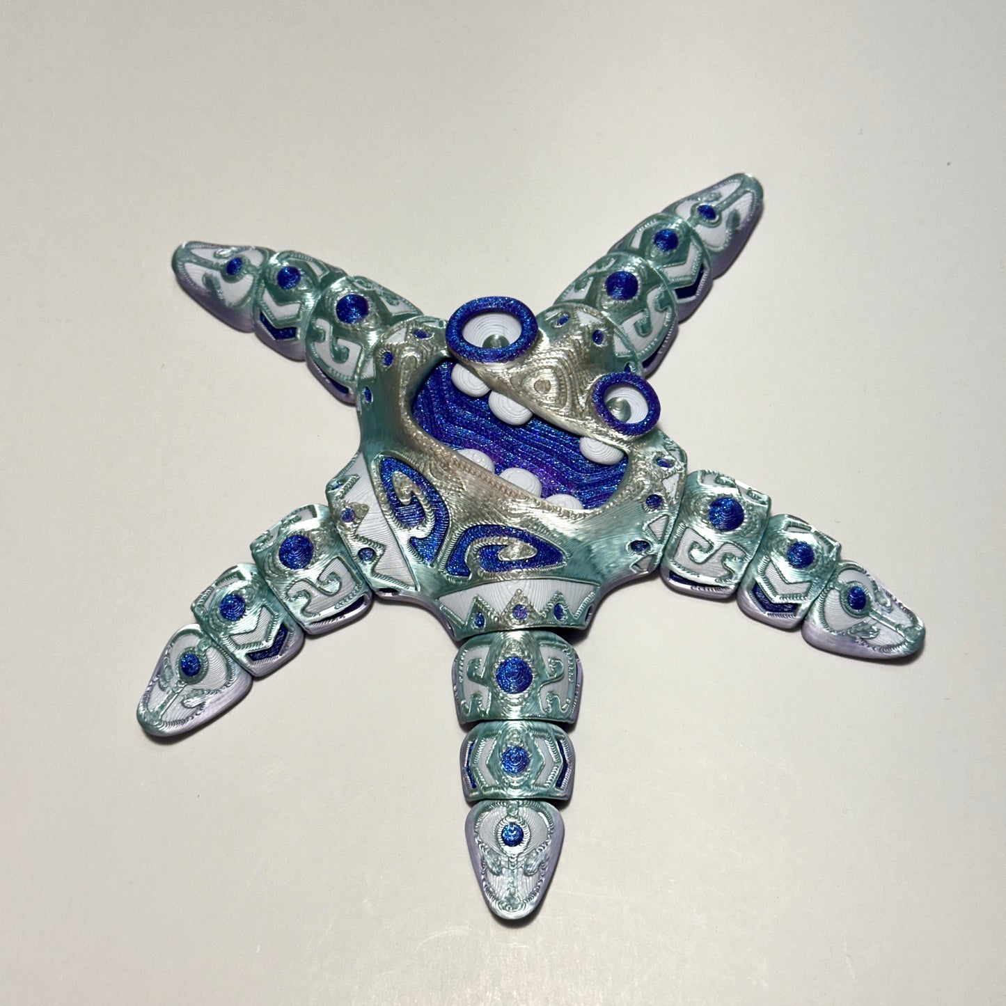 Flexi Tattooed Starfish - 3D Printed Articulating Figure