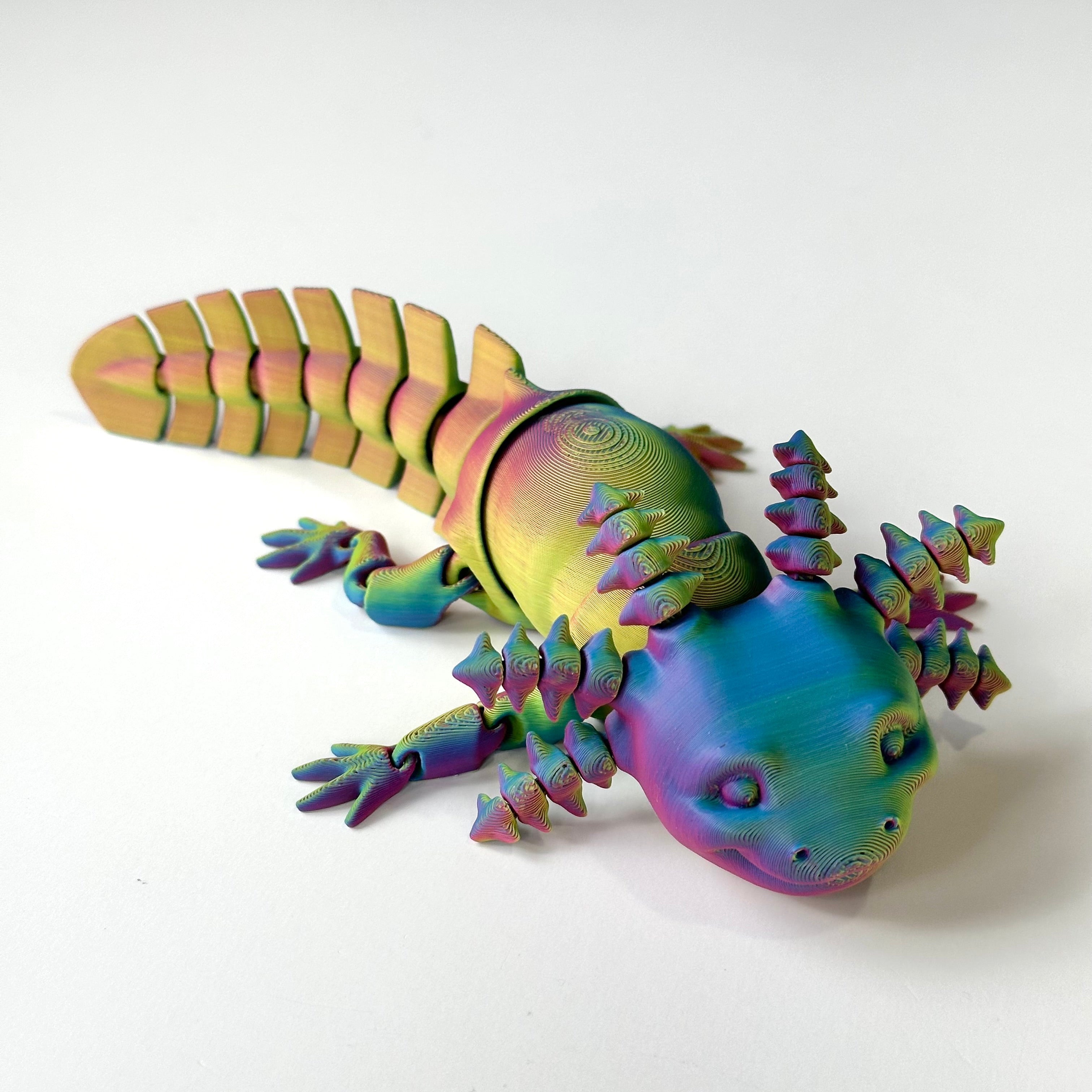 24 Axolotl 3D Flessibili - Giocattoli Simpatici E Colorati Per Bambini E Adulti, Perfetti Come Regalo O Decorazione Da Scrivania