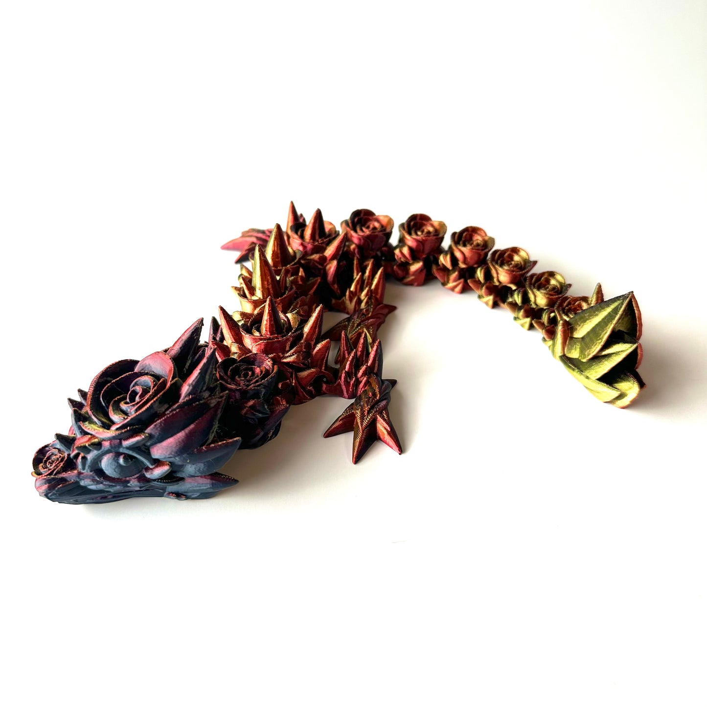 Large Baby Rose Dragon - 3D Printed Articulating