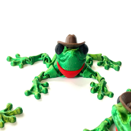 Cowboy Frog - 3D Printed Articulating Figure