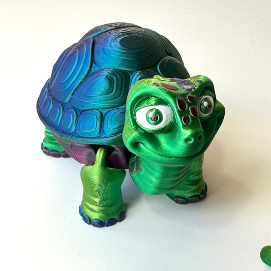 Flexi Turtle Box - Multi-Color 3D Printed Figure