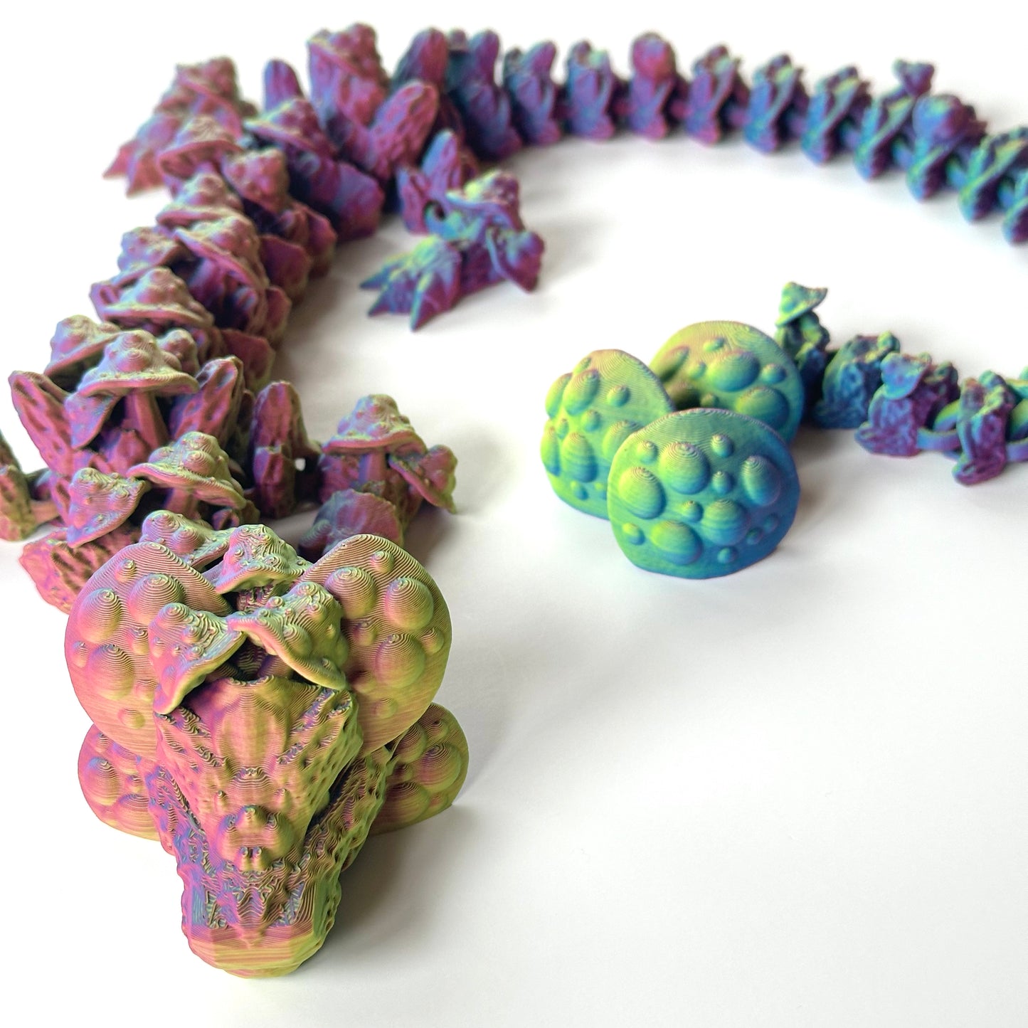 Large Mushroom Dragon - 3D Printed Articulating Figure