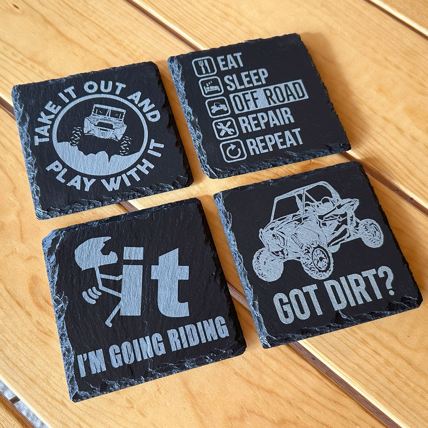 RZR Coasters - Laser Engraved