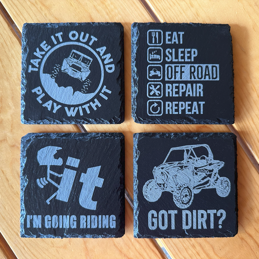 RZR Coasters - Laser Engraved